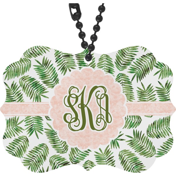 Custom Tropical Leaves Rear View Mirror Decor (Personalized)