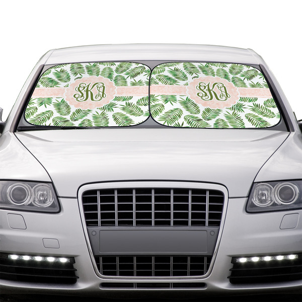 Tropical Leaves Car Sun Shades - IN CONTEXT