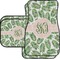 Tropical Leaves Car Floor Mats Set - 2 Front & 2 Back (Personalized)