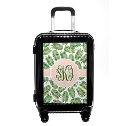 Tropical Leaves Carry On Hard Shell Suitcase (Personalized)