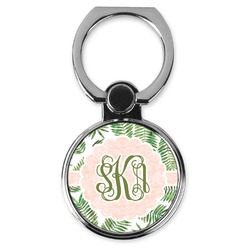 Tropical Leaves Cell Phone Ring Stand & Holder (Personalized)