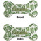 Tropical Leaves Ceramic Flat Ornament - Bone Front & Back (APPROVAL)