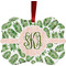 Tropical Leaves Christmas Ornament (Front View)