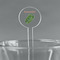 Tropical Leaves Clear Plastic 7" Stir Stick - Round - Main