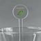 Tropical Leaves 5.5" Round Plastic Stir Sticks - Clear (Personalized)