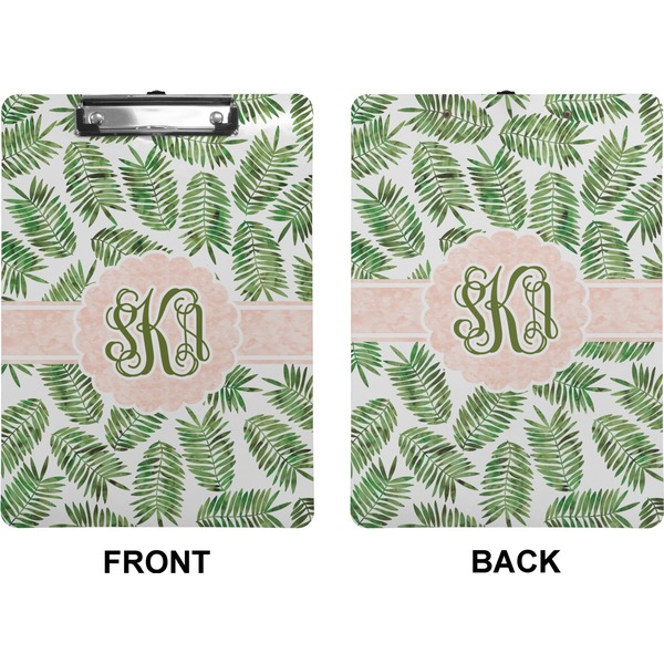 Tropical Leaves Clipboard (Letter) (Front + Back)