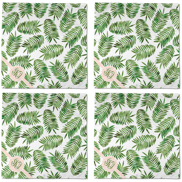 Tropical Leaves Cloth Napkins - Personalized Dinner (APPROVAL) Set of 4