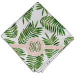 Tropical Leaves Cloth Dinner Napkin - Single w/ Monogram