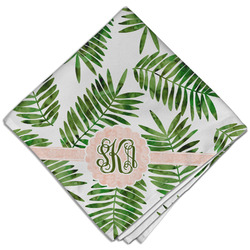 Tropical Leaves Cloth Dinner Napkin - Single w/ Monogram
