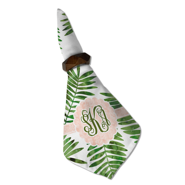 Tropical Leaves Cloth Napkins - Personalized Dinner (Folded in Ring) (MAIN)