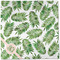 Tropical Leaves Cloth Napkins - Personalized Dinner (Full Open)