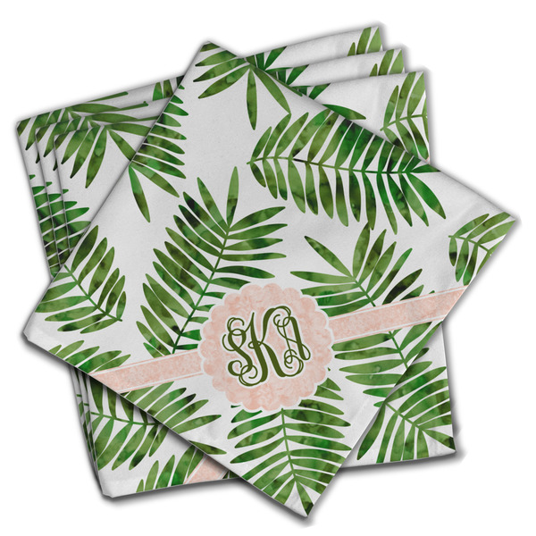 Custom Tropical Leaves Cloth Napkins (Set of 4) (Personalized)