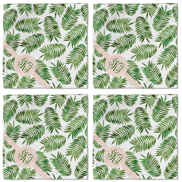 Tropical Leaves Cloth Napkins - Personalized Lunch (APPROVAL) Set of 4
