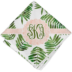 Tropical Leaves Cloth Napkin w/ Monogram