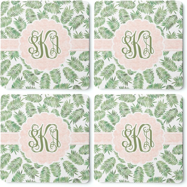 Tropical Leaves Coaster Rubber Back - Apvl