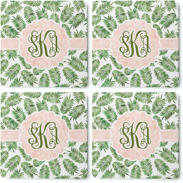 Tropical Leaves Coaster Rubber Back - Apvl
