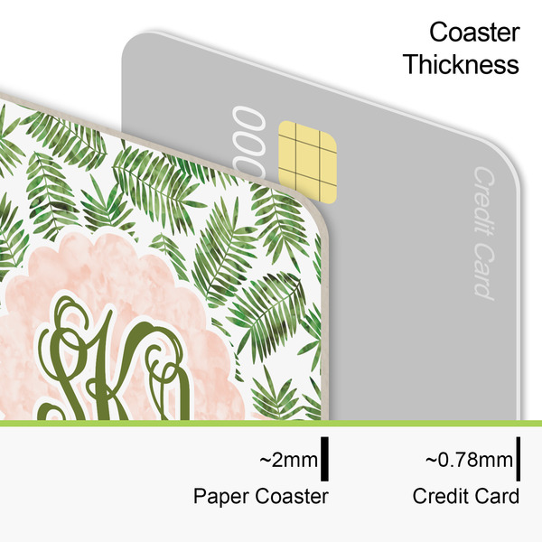 Tropical Leaves Coaster Thickness