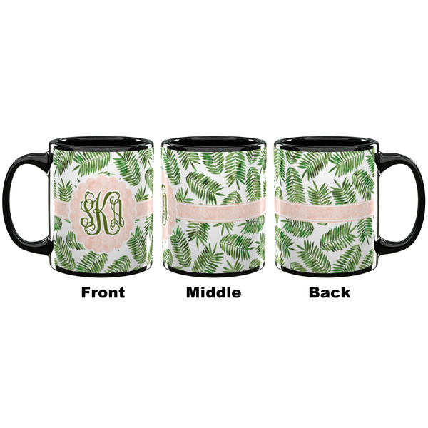 Tropical Leaves Coffee Mug - 11 oz - Black APPROVAL