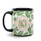 Tropical Leaves Coffee Mug - 11 oz - Black