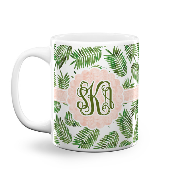 Custom Tropical Leaves Coffee Mug (Personalized)