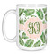Tropical Leaves Coffee Mug - 15 oz - White