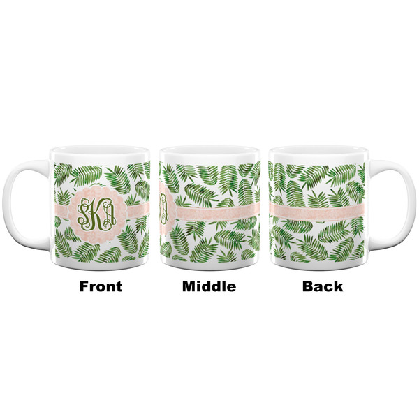 Tropical Leaves Coffee Mug - 20 oz - White APPROVAL