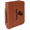 Tropical Leaves Cognac Leatherette Bible Covers with Handle & Zipper - Main