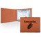 Tropical Leaves Leatherette Certificate Holder - Front (Personalized)