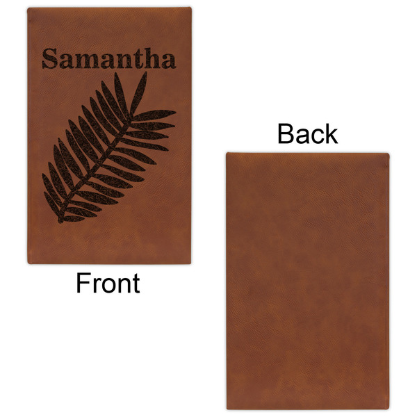Tropical Leaves Cognac Leatherette Journal - Single Sided - Apvl