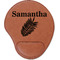 Tropical Leaves Leatherette Mouse Pad with Wrist Support (Personalized)