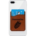 Tropical Leaves Leatherette Phone Wallet (Personalized)