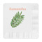 Tropical Leaves Embossed Decorative Napkins (Personalized)