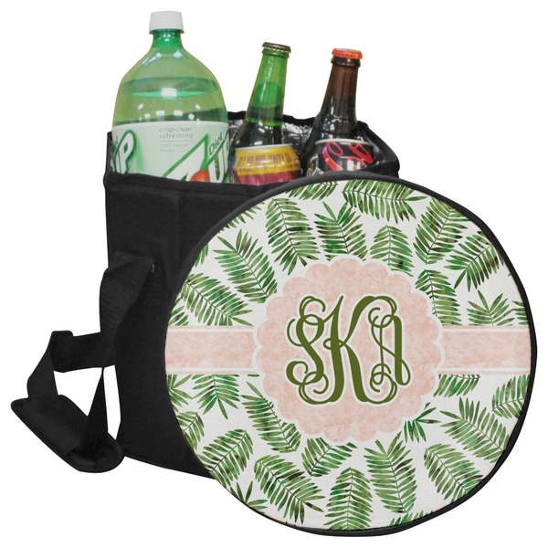 Custom Tropical Leaves Collapsible Cooler & Seat (Personalized)