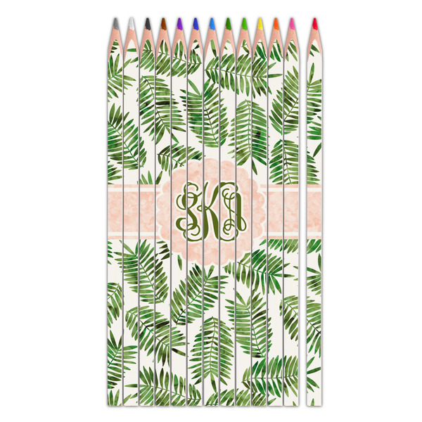 Custom Tropical Leaves Colored Pencils (Personalized)