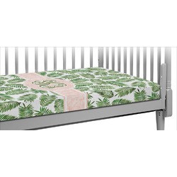 Tropical Leaves Crib Fitted Sheet (Personalized)