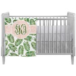Tropical Leaves Crib Comforter / Quilt (Personalized)