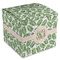 Tropical Leaves Cube Favor Gift Box - Front/Main