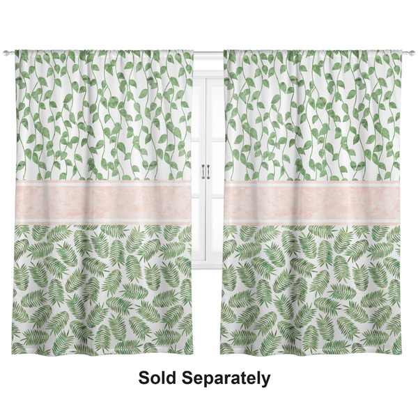 Custom Tropical Leaves Curtain Panel - Custom Size (Personalized)