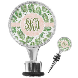Tropical Leaves Wine Bottle Stopper (Personalized)
