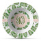 Tropical Leaves Plastic Bowl - Microwave Safe - Composite Polymer (Personalized)