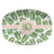 Tropical Leaves Plastic Platter - Microwave & Oven Safe Composite Polymer (Personalized)