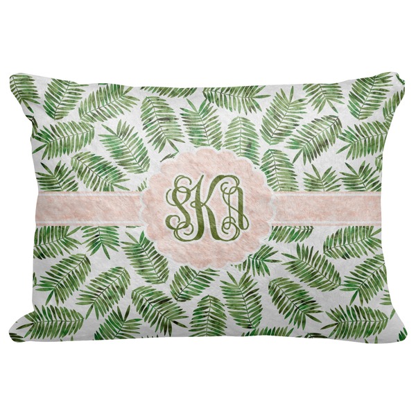 Custom Tropical Leaves Decorative Baby Pillowcase - 16"x12" (Personalized)