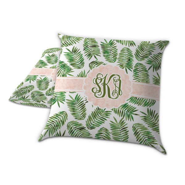Tropical Leaves Decorative Pillow Case - TWO