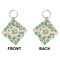 Tropical Leaves Diamond Keychain (Front + Back)