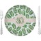Tropical Leaves 10" Glass Lunch / Dinner Plates - Single or Set (Personalized)