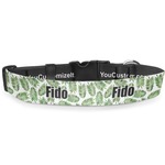Tropical Leaves Deluxe Dog Collar (Personalized)