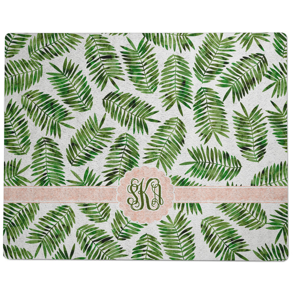 Tropical Leaves Dog Food Mat - Large without Bowls