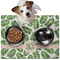 Tropical Leaves Dog Food Mat - Medium LIFESTYLE