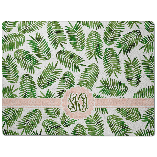 Tropical Leaves Dog Food Mat - Medium without bowls