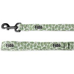 Tropical Leaves Dog Leash - 6 ft (Personalized)